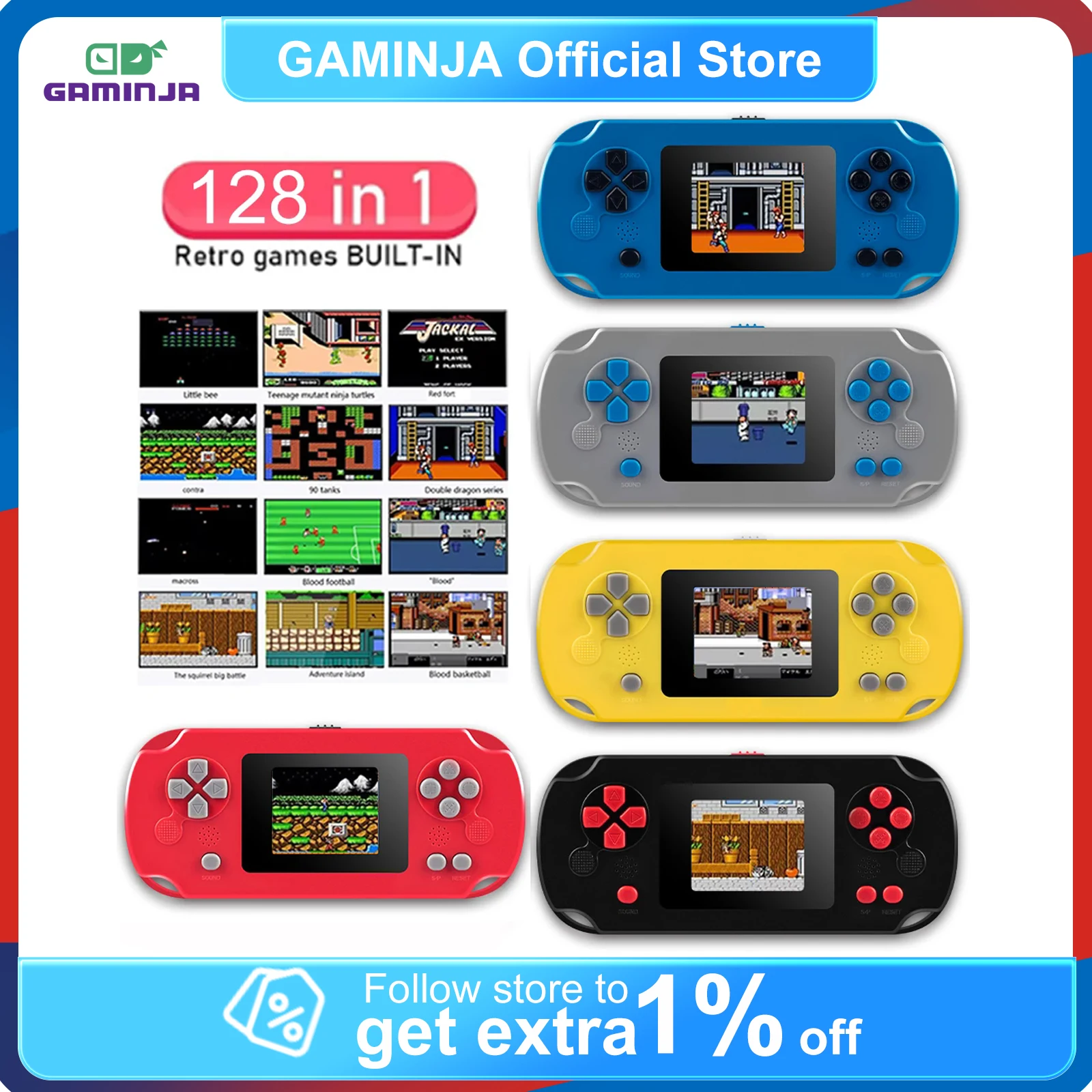 GAMINJA GC31 Classic Retro Gam - огляд і ціна Tft Display 2.4
