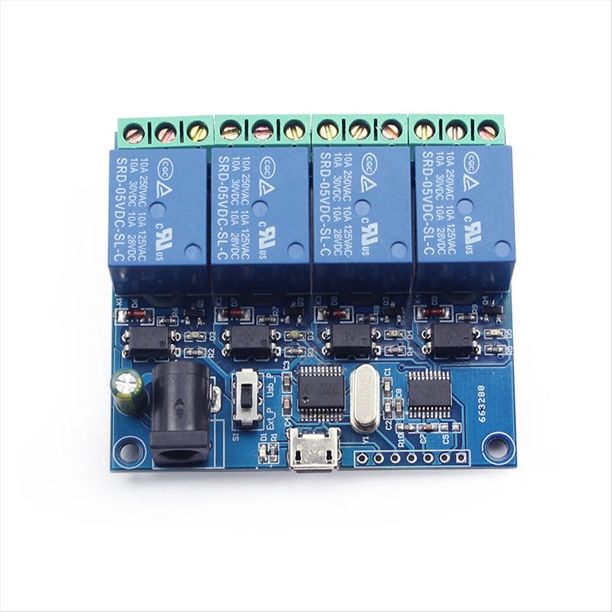 AT42 4 Channel USB Relay Modul - огляд і ціна Relay Module 4 Channel
