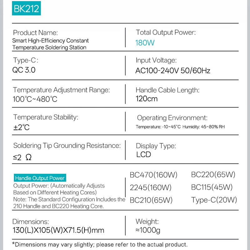 Bakon BK212 Smart Soldering St - огляд і ціна Soldering Iron Temperature Probe