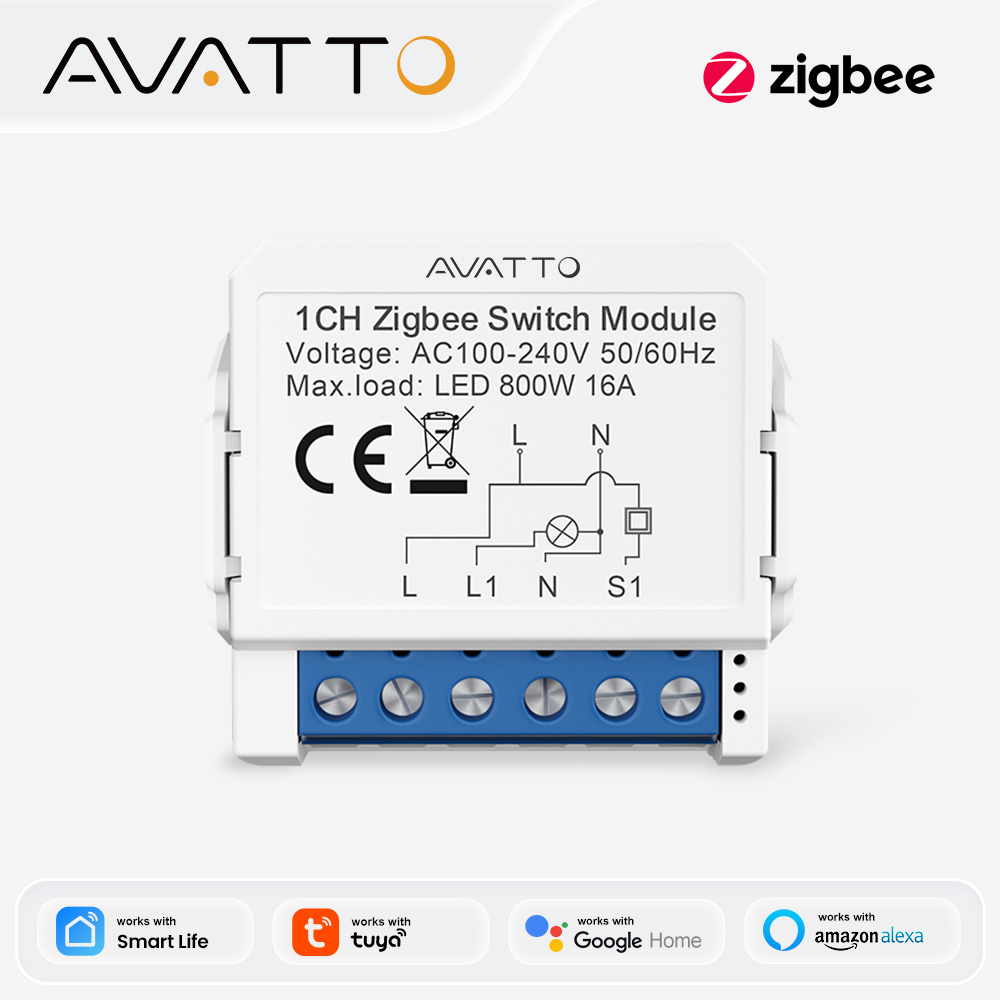 AVATTO ZigBee Tuya 1/2/3/4 Gan - огляд і ціна Relay Module 1 Channel