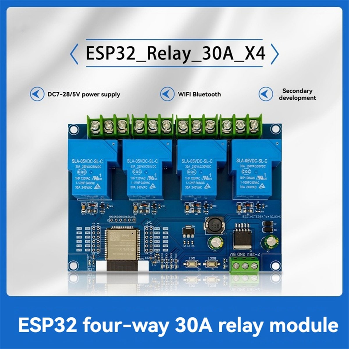 HDL 4 Channel Relay Module 30A - огляд і ціна Relay Module 4 Channel